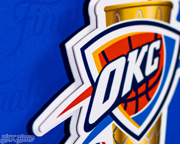 OFFICIAL Oklahoma City Thunder 2025 NBA Champions 3D Metal Wall Art