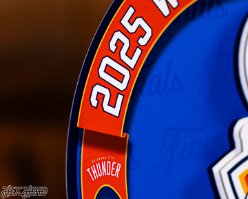 OFFICIAL Oklahoma City Thunder 2025 NBA Champions 3D Metal Wall Art