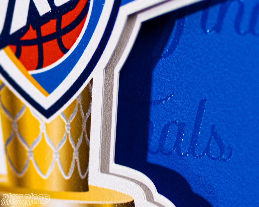 OFFICIAL Oklahoma City Thunder 2025 NBA Champions 3D Metal Wall Art