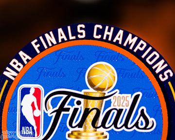 Oklahoma City Thunder 2025 NBA Champions "Double Play" On the Shelf or on the Wall Art