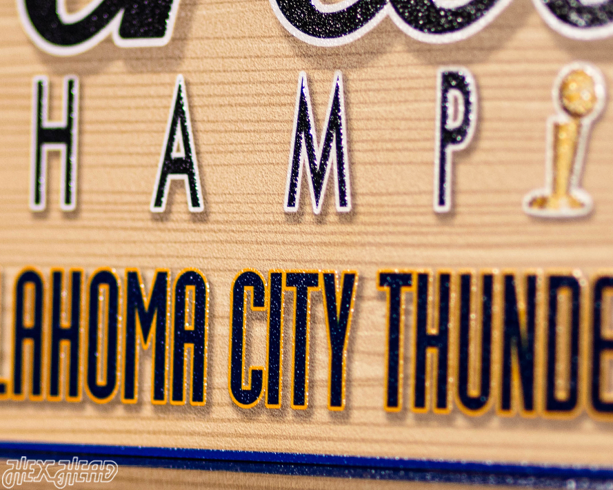 Hex Head EXCLUSIVE-Oklahoma City Thunder Single Layer 2025 NBA World Champions Metal Wall Art