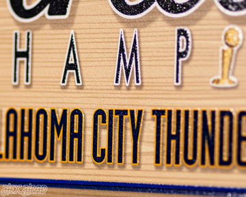 Hex Head EXCLUSIVE-Oklahoma City Thunder Single Layer 2025 NBA World Champions Metal Wall Art