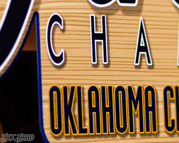 Hex Head EXCLUSIVE-Oklahoma City Thunder Single Layer 2025 NBA World Champions Metal Wall Art