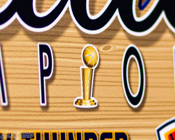 Hex Head EXCLUSIVE-Oklahoma City Thunder Single Layer 2025 NBA World Champions Metal Wall Art