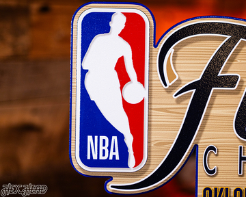 Hex Head EXCLUSIVE-Oklahoma City Thunder Single Layer 2025 NBA World Champions Metal Wall Art