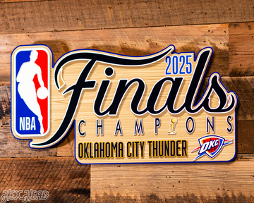 Hex Head EXCLUSIVE-Oklahoma City Thunder Single Layer 2025 NBA World Champions Metal Wall Art
