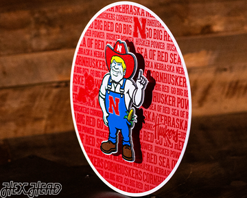 Nebraska Cornhuskers CRAFT SERIES 3D Embossed Metal Wall Art