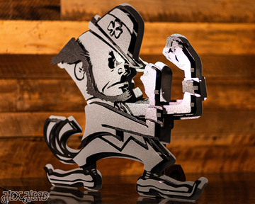 MONOCHROME - Notre Dame Fighting Irish Leprechaun 3D Vintage Metal Wall Art