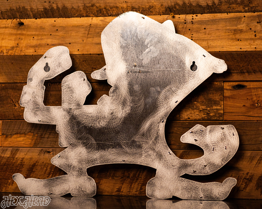 MONOCHROME - Notre Dame Fighting Irish Leprechaun 3D Vintage Metal Wall Art