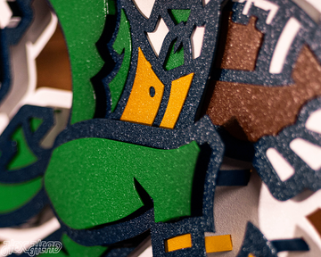 Notre Dame Fighting Irish Football Leprechaun 3D Vintage Metal Wall Art