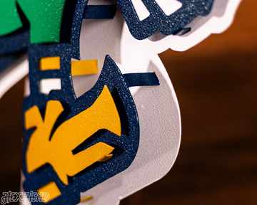 Notre Dame Fighting Irish Football Leprechaun 3D Vintage Metal Wall Art