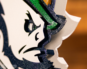 Notre Dame Fighting Irish Hockey Leprechaun 3D Vintage Metal Wall Art