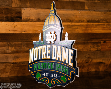 Notre Dame Fighting Irish Hex Head EXCLUSIVE 3D Metal Wall Art