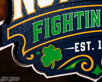 Notre Dame Fighting Irish Hex Head EXCLUSIVE 3D Metal Wall Art