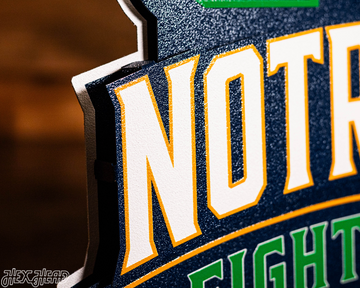 Notre Dame Fighting Irish Hex Head EXCLUSIVE 3D Metal Wall Art