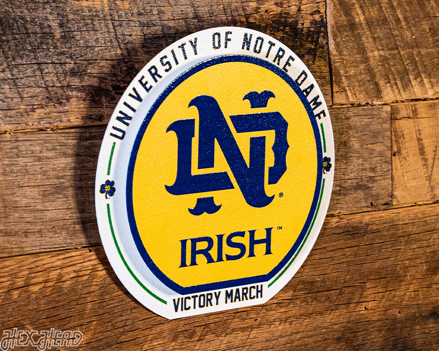 Notre Dame "ND" Double Play On the Shelf or on the Wall Art