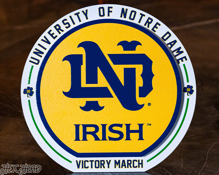 Notre Dame "ND" Double Play On the Shelf or on the Wall Art