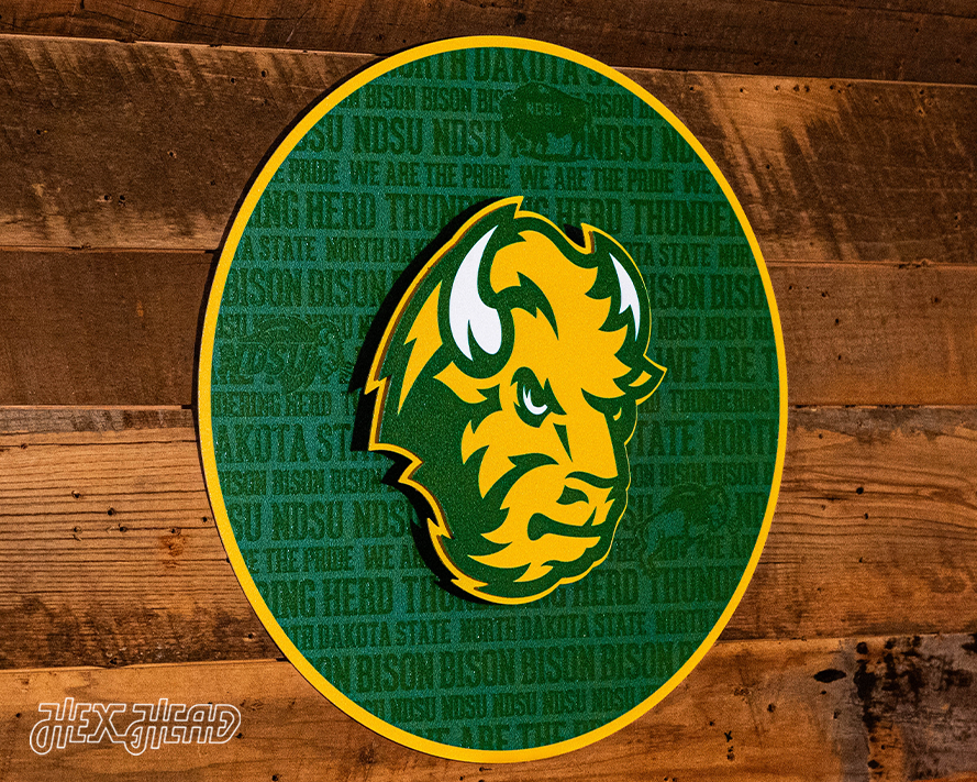 North Dakota State CRAFT SERIES 3D Embossed Metal Wall Art