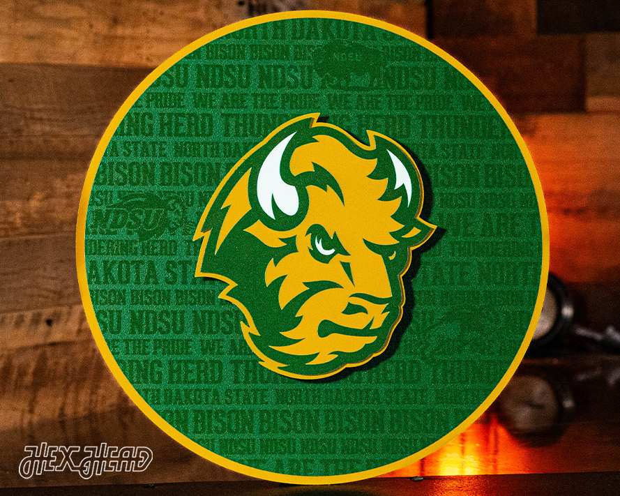North Dakota State CRAFT SERIES 3D Embossed Metal Wall Art