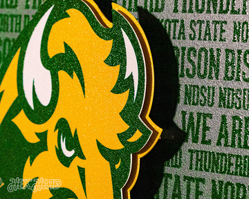 North Dakota State CRAFT SERIES 3D Embossed Metal Wall Art