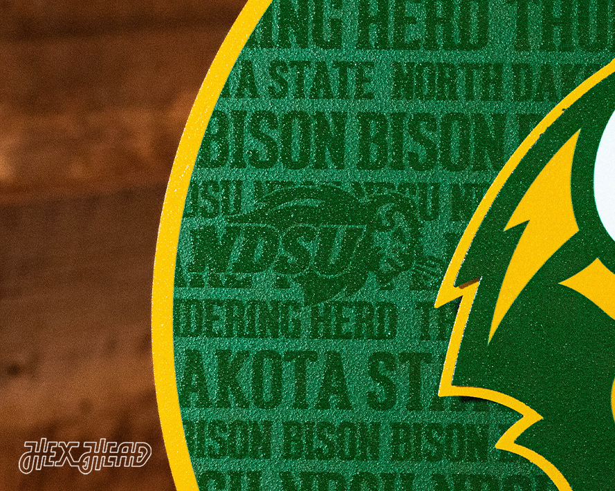 North Dakota State CRAFT SERIES 3D Embossed Metal Wall Art