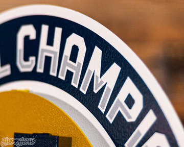 Notre Dame DYNASTY - Football National Champions Wins w/ Replaceable Icon Plate 3D Vintage Metal Wall Art