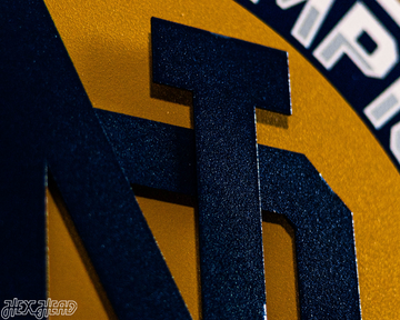 Notre Dame DYNASTY - Football National Champions Wins w/ Replaceable Icon Plate 3D Vintage Metal Wall Art