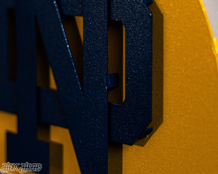 Notre Dame DYNASTY - Football National Champions Wins w/ Replaceable Icon Plate 3D Vintage Metal Wall Art