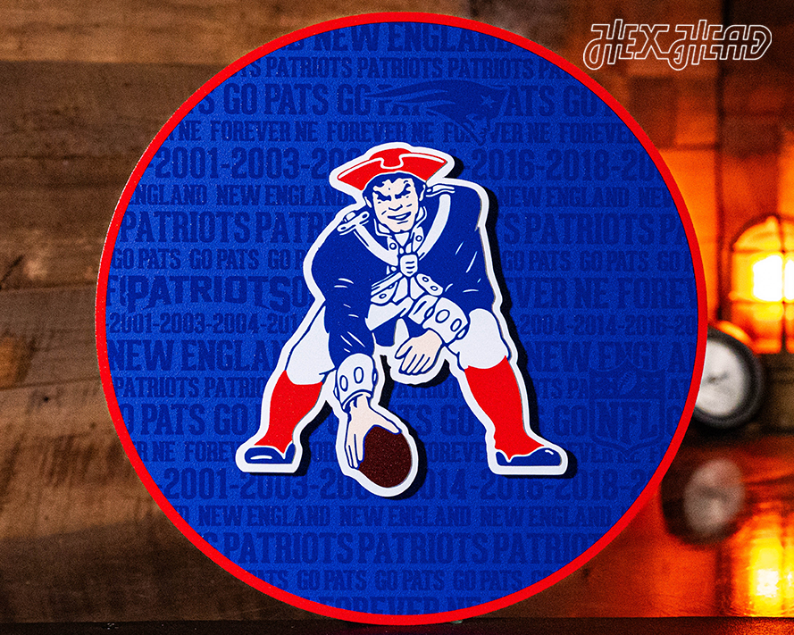 New England Patriots CRAFT SERIES 3D Embossed Metal Wall Art