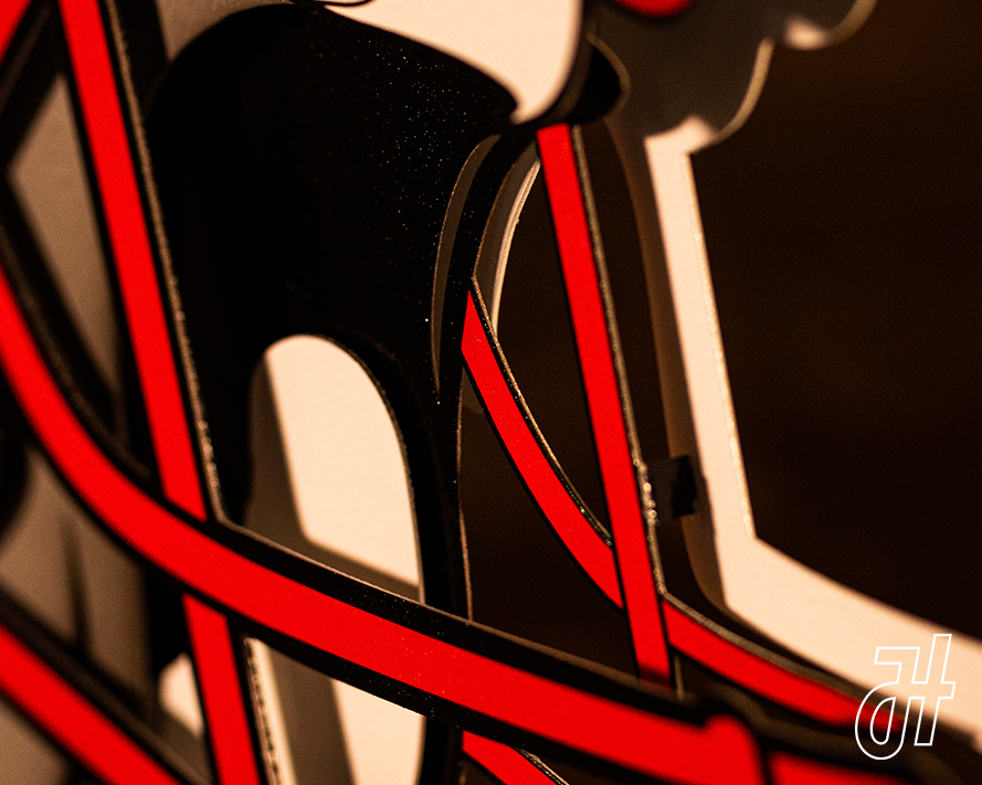 New England Patriots BLITZ Collection - 8 Layer Helmet 3D Vintage Metal Wall Art