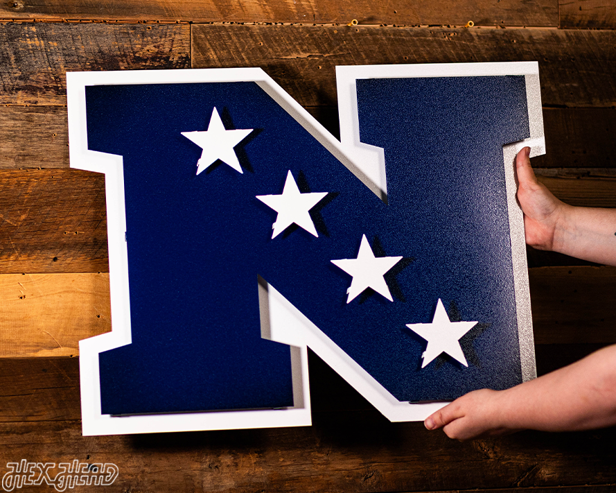 National Football Conference 3D Vintage Metal Wall Art