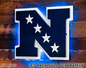 National Football Conference 3D Vintage Metal Wall Art