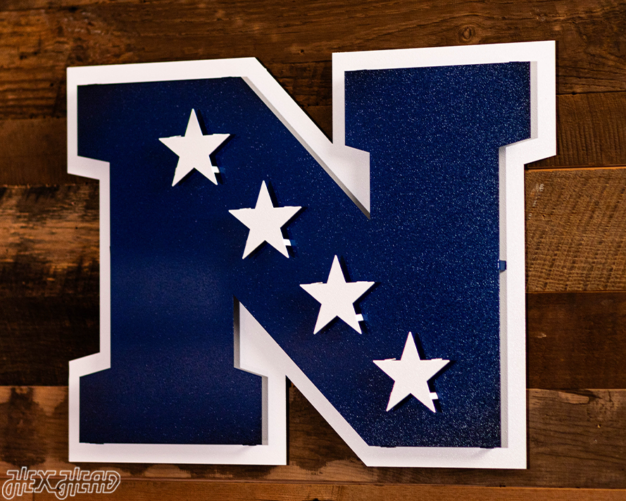 National Football Conference 3D Vintage Metal Wall Art