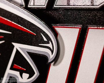 Atlanta Falcons - Hex Head EXCLUSIVE "RISE UP" Wordmark 3D Metal Wall Art