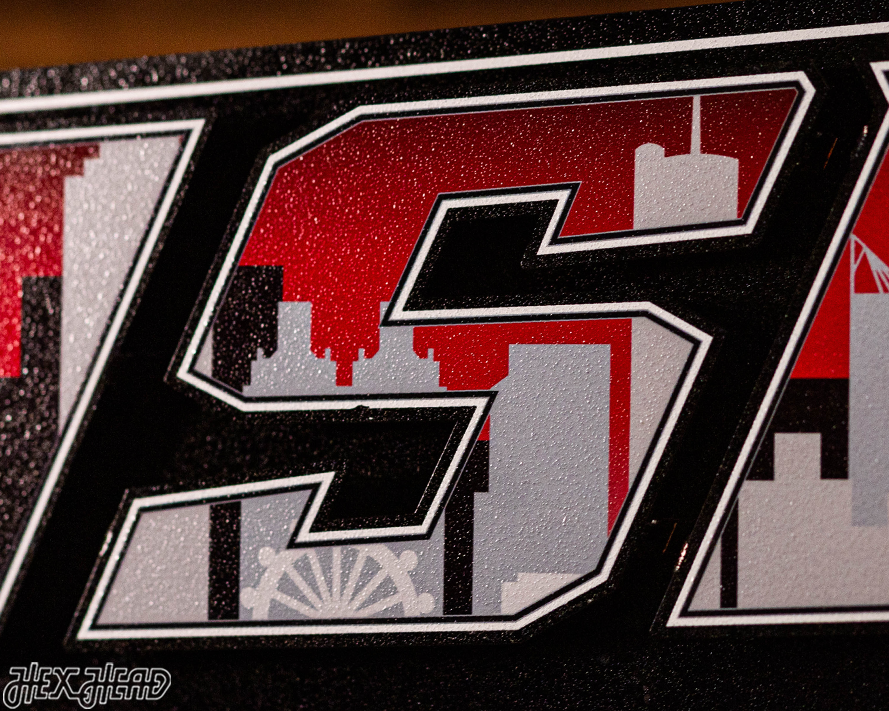 Atlanta Falcons - Hex Head EXCLUSIVE "RISE UP" Wordmark 3D Metal Wall Art