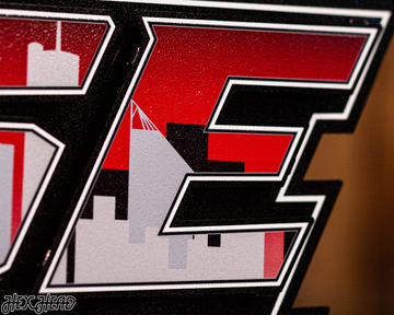 Atlanta Falcons - Hex Head EXCLUSIVE "RISE UP" Wordmark 3D Metal Wall Art