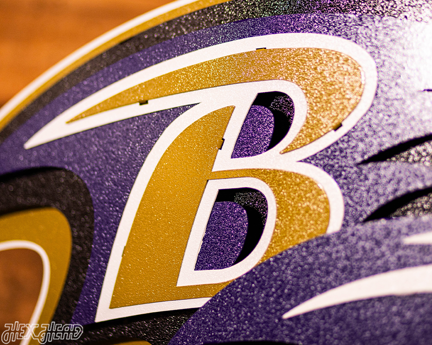 Baltimore Ravens "Raven Mascot" 3D Vintage Metal Wall Art