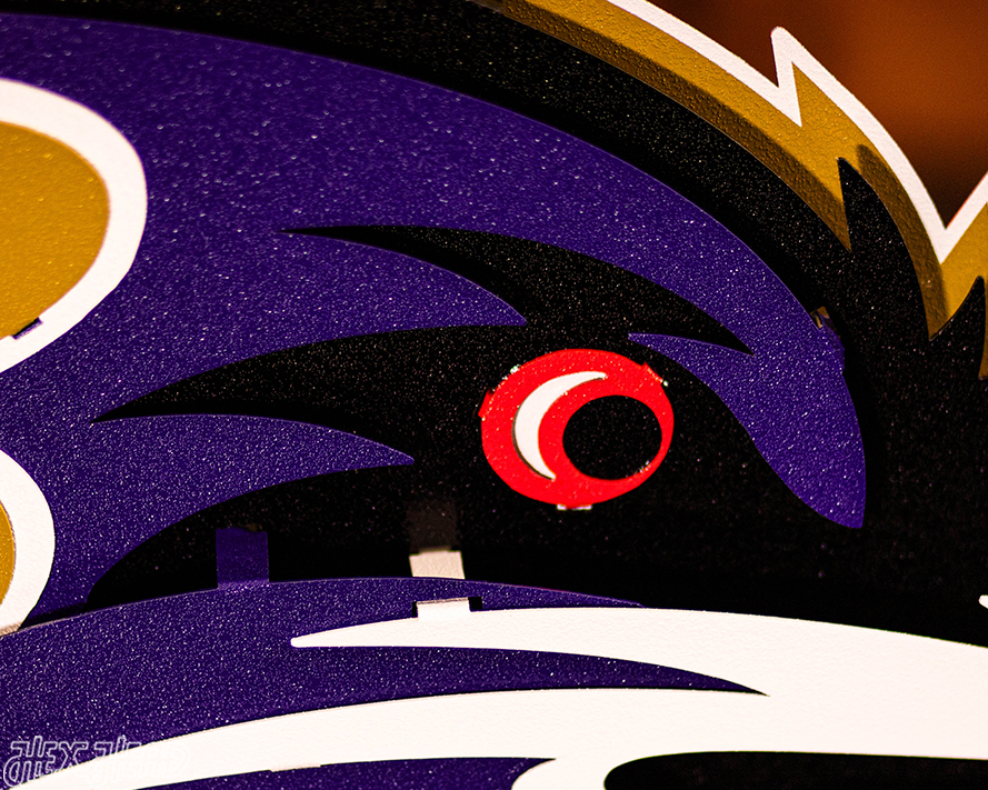 Baltimore Ravens "Raven Mascot" 3D Vintage Metal Wall Art