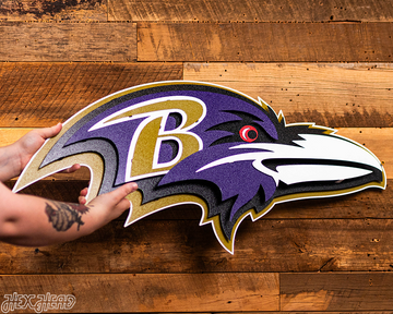 Baltimore Ravens "Raven Mascot" 3D Vintage Metal Wall Art