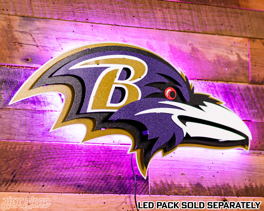 Baltimore Ravens "Raven Mascot" 3D Vintage Metal Wall Art