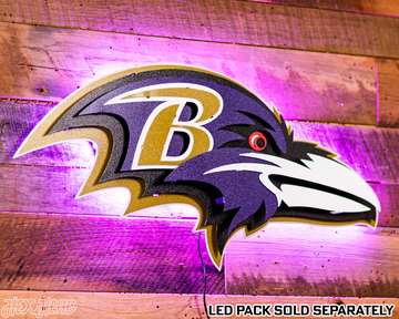 Baltimore Ravens "Raven Mascot" 3D Vintage Metal Wall Art