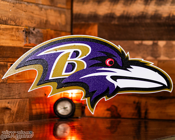Baltimore Ravens "Raven Mascot" 3D Vintage Metal Wall Art