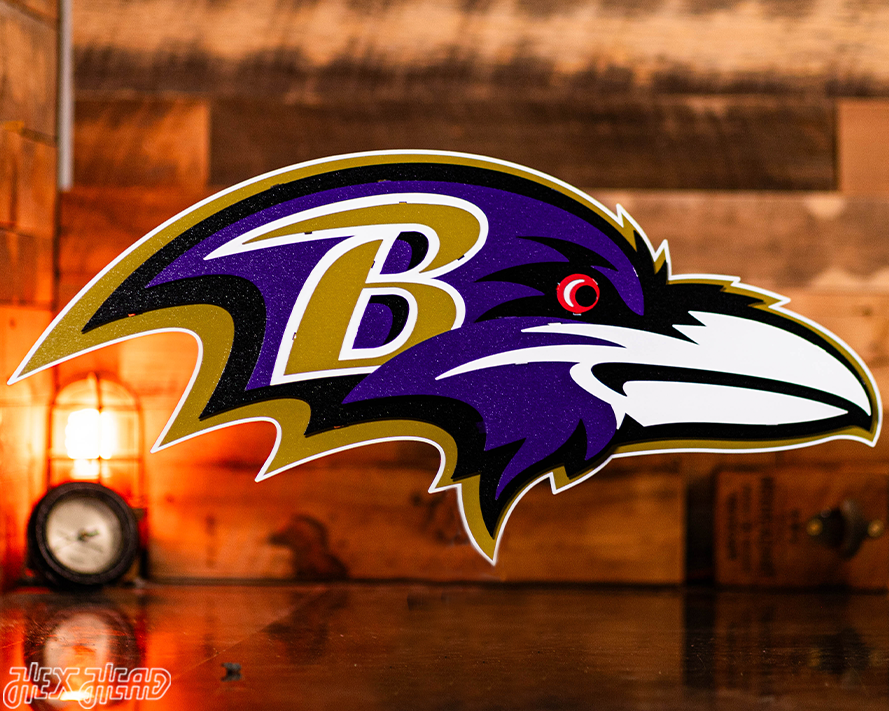 Baltimore Ravens "Raven Mascot" 3D Vintage Metal Wall Art