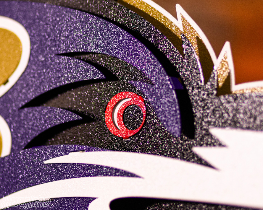 Baltimore Ravens "Raven Mascot" 3D Vintage Metal Wall Art