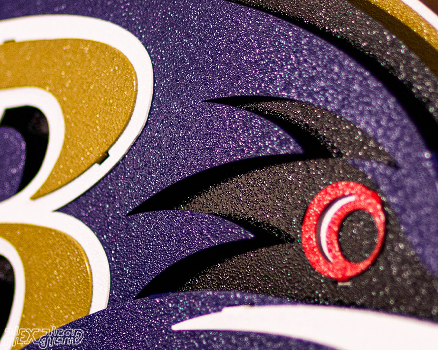 Baltimore Ravens "Raven Mascot" 3D Vintage Metal Wall Art