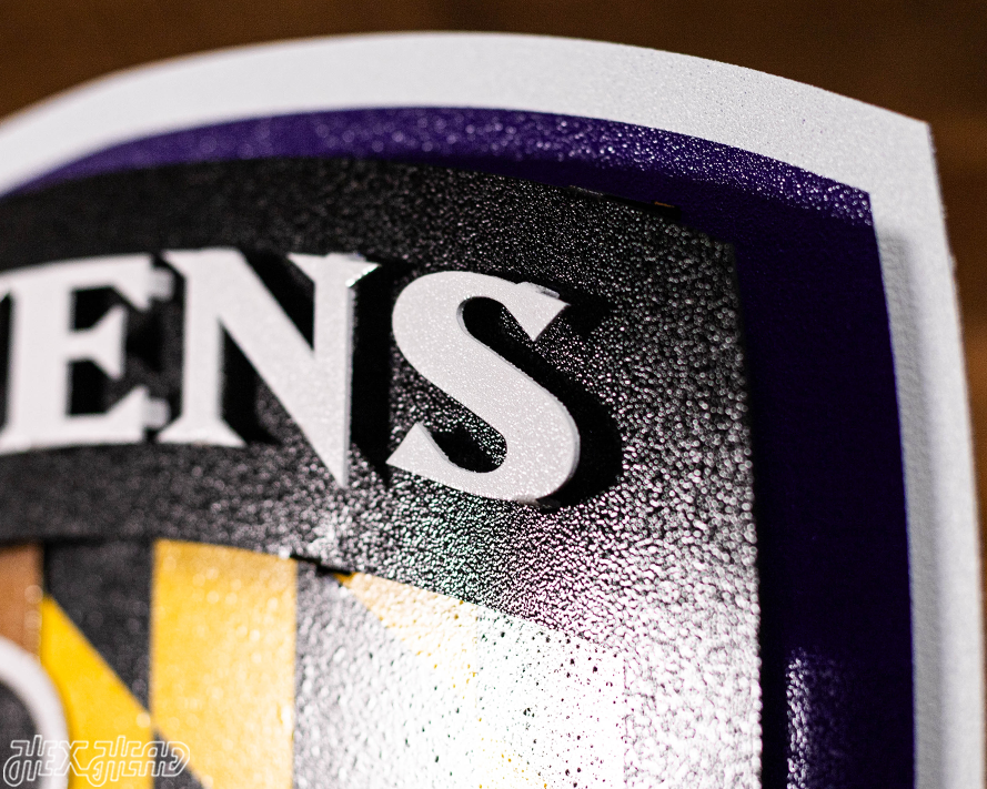 Baltimore Ravens "Shield" 3D Vintage Metal Wall Art