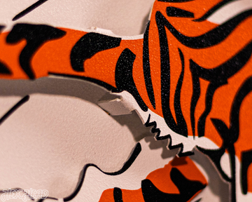 Cincinnati Bengals "1968" Classic Tiger 3D Vintage Metal Wall Art