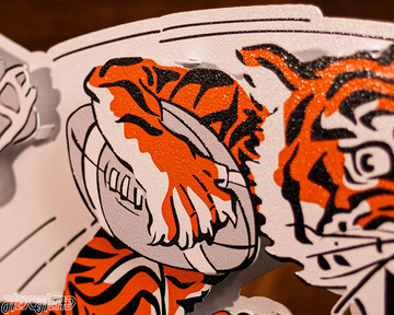 Cincinnati Bengals "1968" Classic Tiger 3D Vintage Metal Wall Art