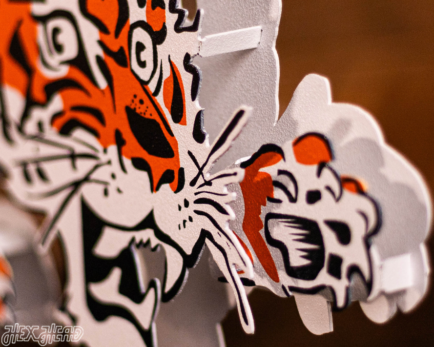 Cincinnati Bengals "1968" Classic Tiger 3D Vintage Metal Wall Art