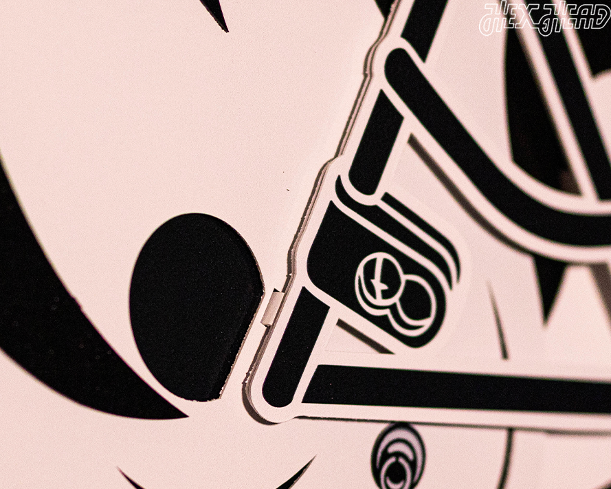 Cincinnati Bengals BLITZ Collection - 8 Layer Black & White Helmet 3D Vintage Metal Wall Art